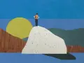 Un uomo guarda l'orizzonte da una cima, un simbolo di aspirazioni professionali ed esempi di successo.