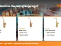 Poradnik prezentuje różne rodzaje saksofonów: altowy EAS253, altowy JP041 i tenorowy ETS223, idealne dla początkujących.