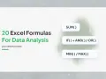 20 formule Excel per analisi dati: SUM(), IF(), AND(), OR(), MIN(), MAX(). Una tabella essenziale per chi lavora con i numeri.
