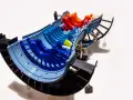 A colorful 3D printed model of a jet engine turbine, showcasing advancements in 3D printing aerospace technology.