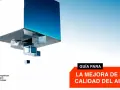 Guía para la mejora de la calidad del aire, con cubos abstractos y el logo de Smart City Cluster.