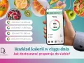 Zdjęcie pokazuje aplikację do śledzenia kalorii i posiłków, pomagając w planowaniu makro w diecie.