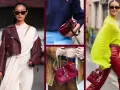 Moda donna: come abbinare il bordeaux con look audaci e chic. Giacche, borse e pantaloni in tonalità intense per un outfit di tendenza.