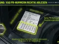 Anleitung zum Ablesen von VAG PR-Nummern (Ausstattungscodes) auf einem Fahrzeugdatenträger.
