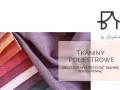 Próbki tkanin w odcieniach różu, pomarańczy i czerwieni. Czy poliester to dobry materiał? Dowiedz się, do czego wykorzystać tkaninę poliestrową.