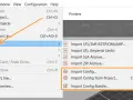 Menu "Import" w slicerze Prusa, z podświetloną opcją "Import Config...".