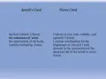 Comparing the Apostles Creed vs Nicene Creed, showing text for both.