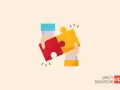 Due mani uniscono due pezzi di un puzzle, rosso e giallo. Un'immagine che sembrava autismo invece, ora rappresenta la collaborazione.