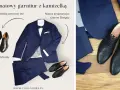 Granatowy garnitur z kamizelką i czarne Brogsy – idealne połączenie. Jakie buty do granatowego garnituru? Brogsy lub Oxfordy.