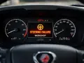 Awaria układu kierowniczego na desce rozdzielczej Scanii. Komunikat "STEERING FAILURE WORKSHOP" sugeruje problem z blokadą kierownicy.