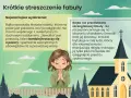 Ilustracja przedstawia postać kobiety modlącej się, symbolizującą dewotkę. Bajka krytykuje pozory religijności.