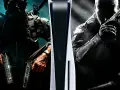 Soldados listos para la acción en Call of Duty Black Ops 2, con una PlayStation 5 en el centro.