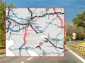 Mapa drogowa z zaznaczonymi trasami S3, S5, S8, A4, A8. Widoczne miasta: Wrocław, Legnica, Wałbrzych, Opole. M28 rozkład jazdy.