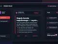 Interfejs przypomina Discorda, pokazując panel zarządzania kanałem "PROMO PULSE" z opcjami konfiguracji, regułami i statusem.