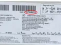 Etichetta caldaia con modello NUVOLA HT 330 e matricola B72890011. Dettagli tecnici e avvertenze di installazione.