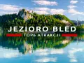 Jezioro Bled z zamkiem na skale i odbiciem w wodzie. Idealne miejsce na camping Bled i odkrywanie topowych atrakcji.
