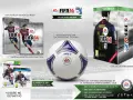 Edición Coleccionista de portada fifa 14 con balón, caja metálica de Leo Messi y juegos para Xbox 360 y PS3.
