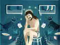 Smutny Jezus siedzi, otoczony przez psy i paczki cukru. Może to metafora trudności w życiu, jakby chciał wszystko "ulepszyć" jak w Ultimaker Cura po polsku.