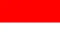 Flaga Indonezji, symbol marzeń o podróży na Bali. Czerwony i biały pasy.