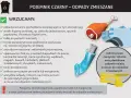 Czarny pojemnik na odpady zmieszane. Wrzucamy tu m.in. resztki mięsa, zużyte pieluchy, tubki po pastach, zatłuszczony papier.