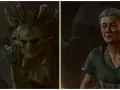 Un troll con cuernos y una anciana con tita Ethel BG3, ambos con miradas intensas.