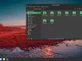 Linux na stary komputer ożywia system. Widok katalogu domowego z ikonami plików i folderów.