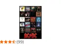 Collection d'albums emblématiques d'AC/DC, montrant la puissance et l'héritage du groupe.