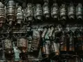 Rzędy zużytych katalizatorów samochodowych, niektóre z nich mogą być przyczyną błędu dtc p0420 w Nissanach.