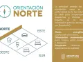 Diagrama de orientaciones de una casa en España. La orientación norte es ideal para despachos y oficinas, pero la mejor para casas del sur es la sur.