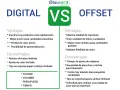 Comparativa de impresión digital vs. offset, explicando qué es la imprenta y sus ventajas/desventajas.