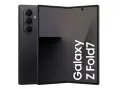 Svart vikbar telefon, Galaxy Z Fold7, med tre kameror på baksidan. En perfekt kopiera telefon för framtiden.