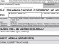 Deklaracja PCC-2 dotycząca podatku od czynności cywilnoprawnych, np. przy zakupie mieszkania.