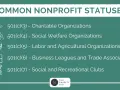 Common nonprofit statuses: 501(c)(3) Charitable Orgs, 501(c)(4) Social Welfare, 501(c)(5) Labor/Ag, 501(c)(6) Business Leagues, 501(c)(7) Social Clubs. Do 501c3 get 1099?
