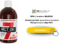 Butelka oleju MCT 100% naturalnego. Sprawdź korzyści i uniknij potencjalnych skutków ubocznych oleju MCT. Zniżka -10% z kodem BLOG10.