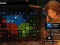 Menú de habilidades de "Shadow of the Tomb Raider", con Lara Croft al fondo. Se muestra la habilidad "Comida de Lechuza".
