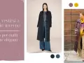 Guida per vestirsi a strati in inverno con outfit eleganti. Due donne mostrano come creare look chic con cappotti lunghi e maglioni colorati.