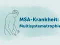 Stilisierte Darstellung eines Menschen mit Zittern in den Händen, der die MSA-Krankheit (Multisystematrophie) im Endstadium symbolisiert.