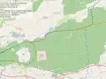 Mapa szlaków rowerowych w okolicach Niepołomic i Puszczy Niepołomickiej. Widać tu m.in. Bursztynowy Szlak Greenways i Szlak Doliny Drwinki.