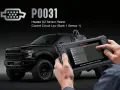 Diagnosing a P0031 code: Heated O2 Sensor Heater Control Circuit Low on a black truck with an iCarsoft diagnostic tool.