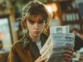 Jeune femme au regard sombre tenant une liasse de billets, confrontée à une augmentation des charges locatives sans justificatif.