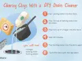 Learn how to unclog a drain with this DIY cleaner: boiling water, baking soda, and vinegar. Follow the 6 simple steps for a clear drain.