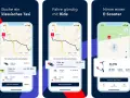 Vergleiche: klassisches Taxi free now vs. Uber-ähnliche Fahrt mit Ride oder E-Scooter.