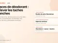 Astuces pour enlever les traces de déodorant, y compris le **détachant trace transpiration**. Solutions pour traces blanches et jaunes.