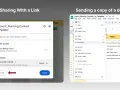 Udostępnianie arkusza kalkulacyjnego google excel przez link lub wysyłanie kopii.