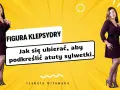 Kobieta z figurą klepsydra w bordowej sukience i czarnym paskiem. Podkreśla, jak się ubierać, by uwydatnić atuty sylwetki.