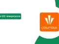 Columbus Energy - czy to oszuści? Grafika przedstawia logo firmy i hasło "branża OZE i energetyczna".