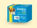 Opakowanie DicloDuo 75 mg z wielbłądem, na ból zęba. 30 kapsułek o zmodyfikowanym uwalnianiu.
