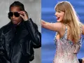 ASAP Rocky w skórzanej kurtce i Taylor Swift w błyszczącej sukience.