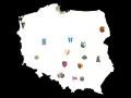 Mapa Polski z herbami klubów Ekstraklasy. Zastanawiasz się, ile kolejek do końca sezonu?