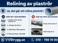 Information om relining av avlopp. Visar när det lönar sig (sprickor, läckage, rotintrång, opraktisk grävning) och när det inte gör det (kraftigt deformerade, kollapsade rör).